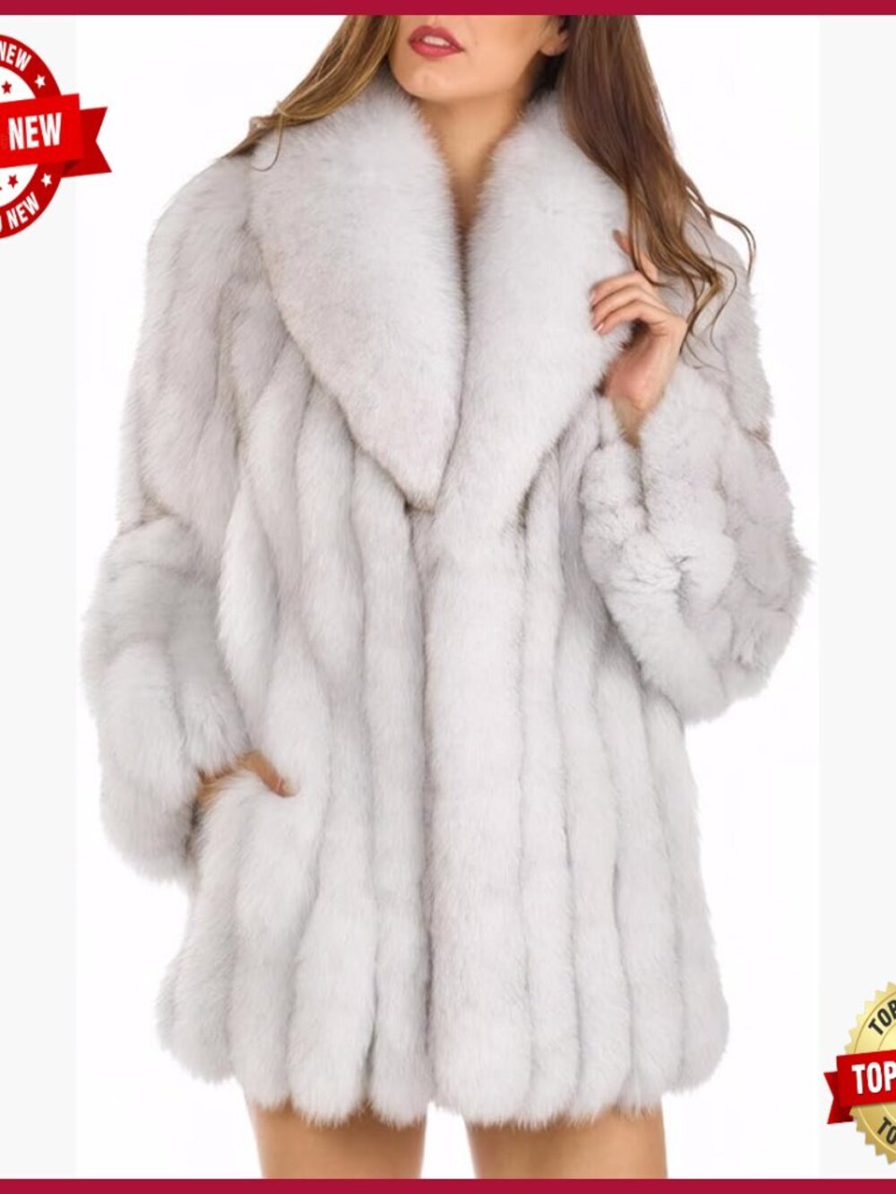 Warm Fluffy Faux Fur Parka Jacket Thick Plus Size Overcoat